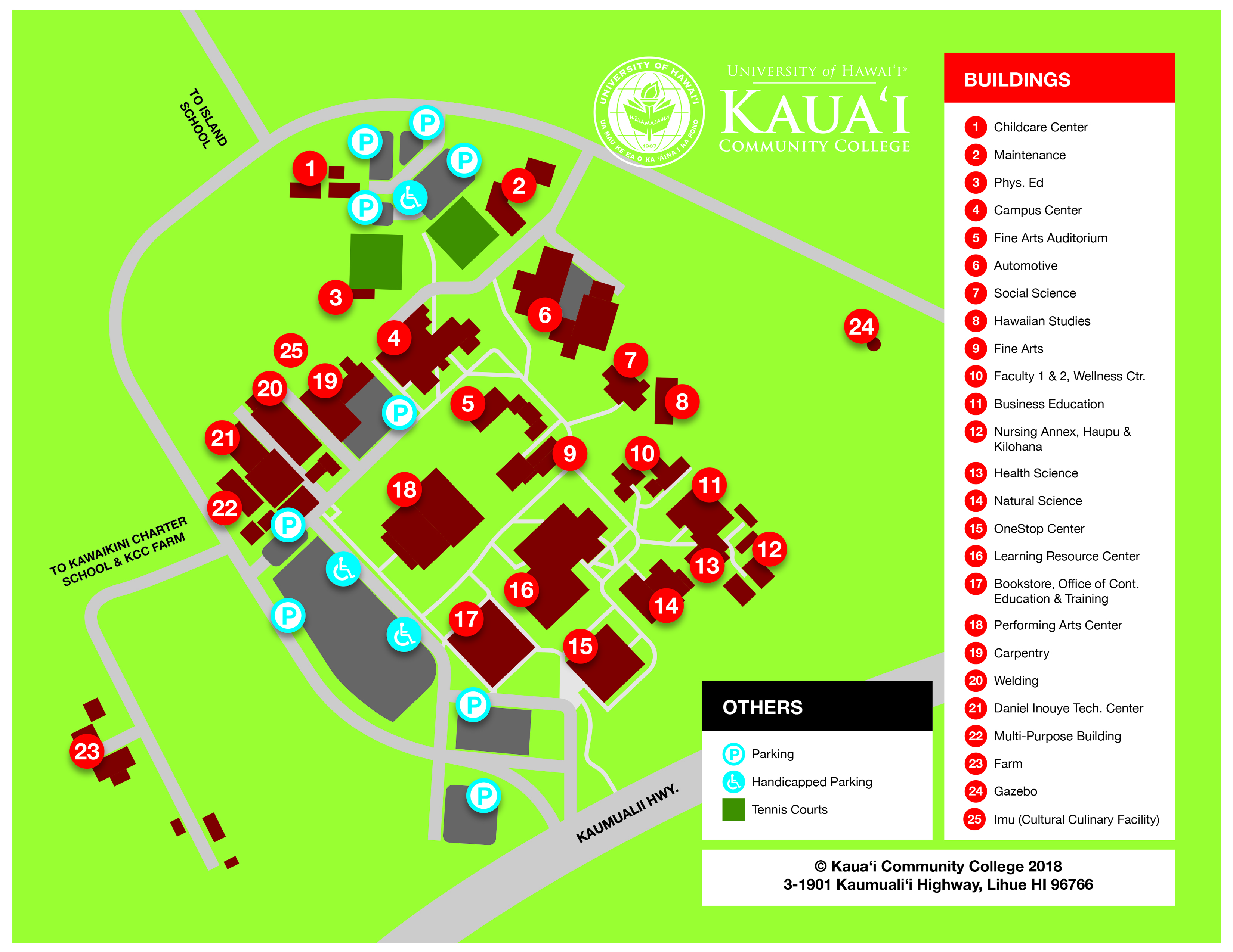 kauai community college campus map