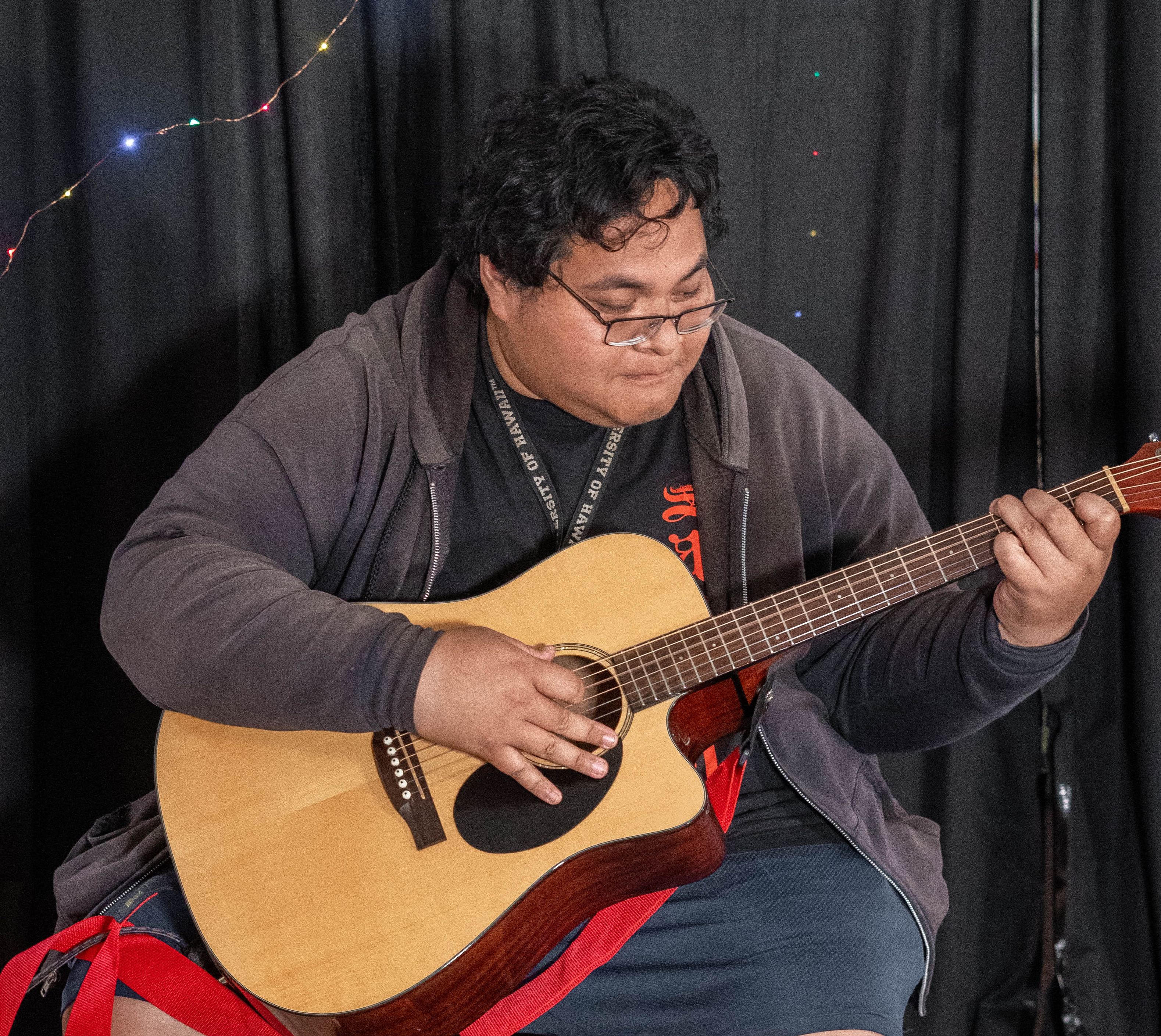 KCC student with guitar