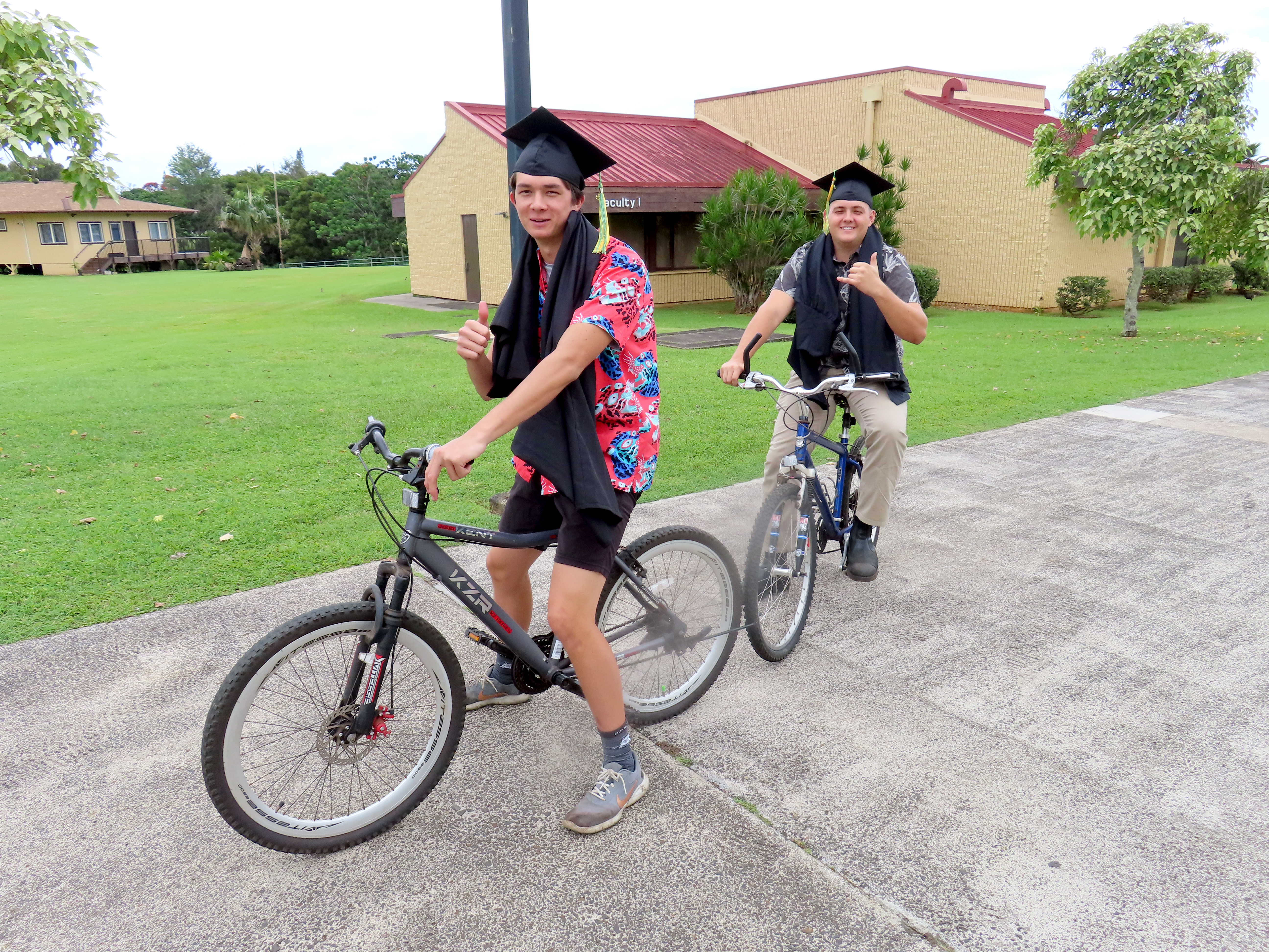 students on bikes